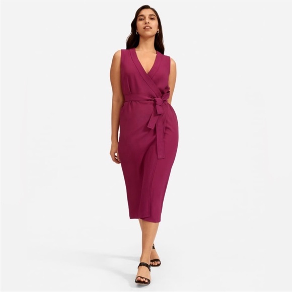 Everlane Dresses & Skirts - Everlane  - The Japanese GoWeave
Sleeveless Wrap Dress size 6 in Berry